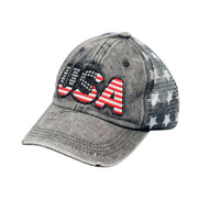 ILTEX Apparel Caps Black USA Stars Faded Cap