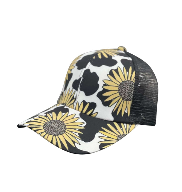 ILTEX Apparel Caps Sunflower Cow Cap