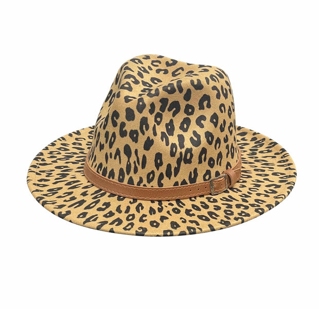 ILTEX Apparel Cheetah Brown Fedora Hat