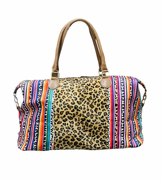 ILTEX Apparel Cheetah Serape Weekender Bag