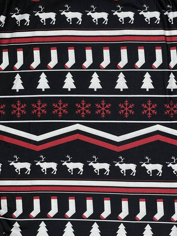ILTEX Apparel Christmas Black Red Family Pajama Set (Kids & Adult)