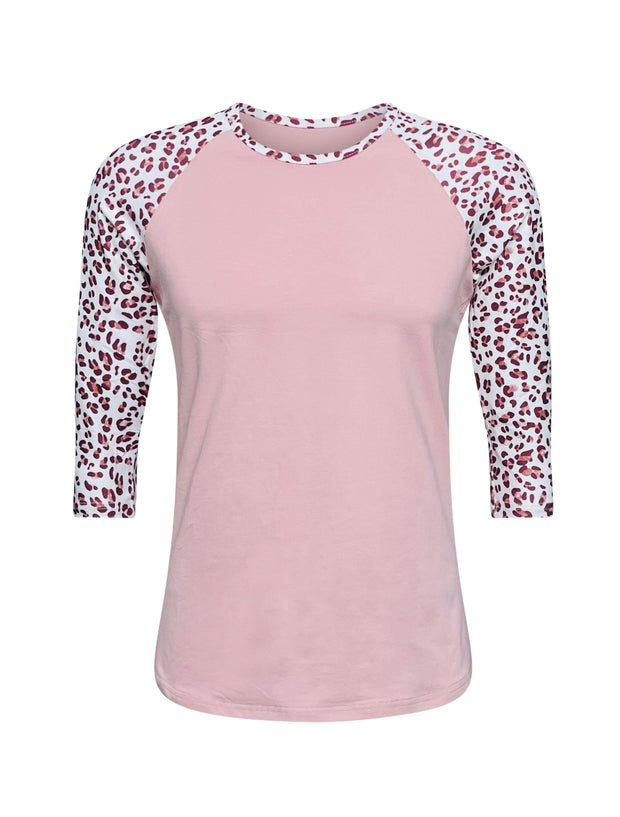 ILTEX Apparel Dusty Pink White Cheetah Top