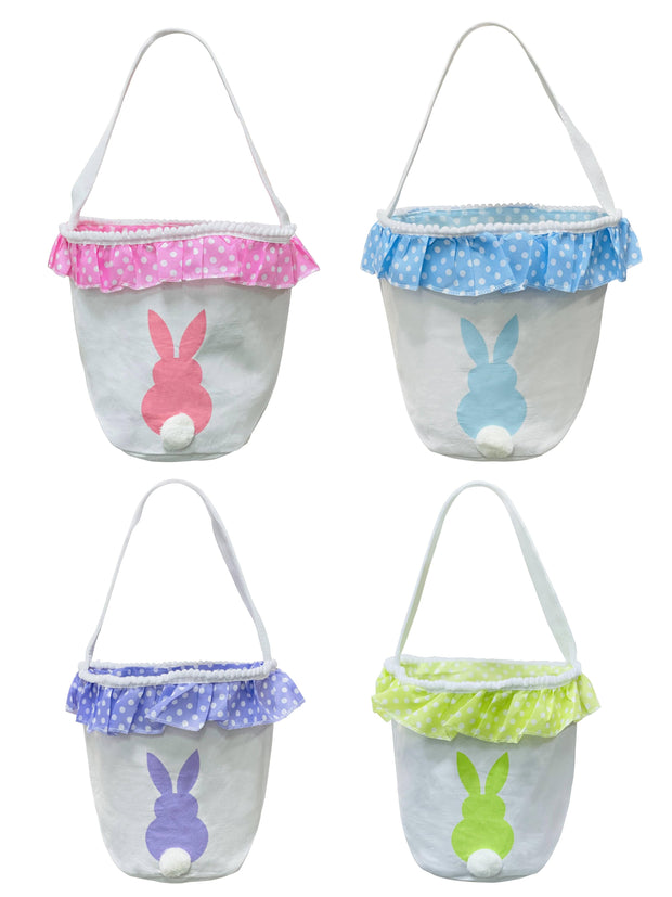 ILTEX Apparel Easter Bunny Frill Cotton Tail Basket