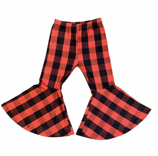 ILTEX Apparel Kids Clothing Bell Bottom Red Plaid Pants