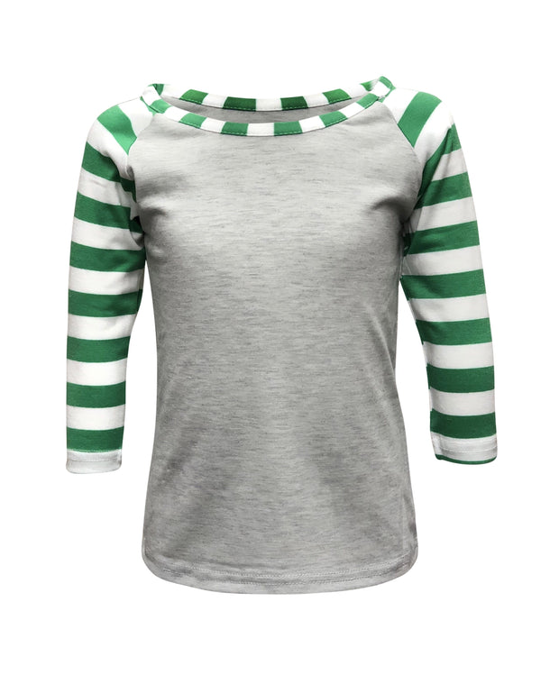 ILTEX Apparel Kids Clothing Candy Cane Gray Green Stripes Top Kids