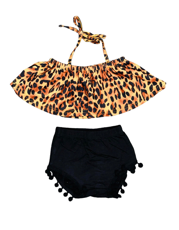 ILTEX Apparel Kids Clothing Cheetah Two-Piece Summer Outfit Kids