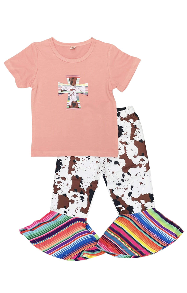 ILTEX Apparel Kids Clothing Cow Cross Serape Kids Outfit