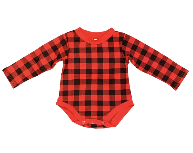 ILTEX Apparel Kids Clothing Plaid Red Toddler Onesie
