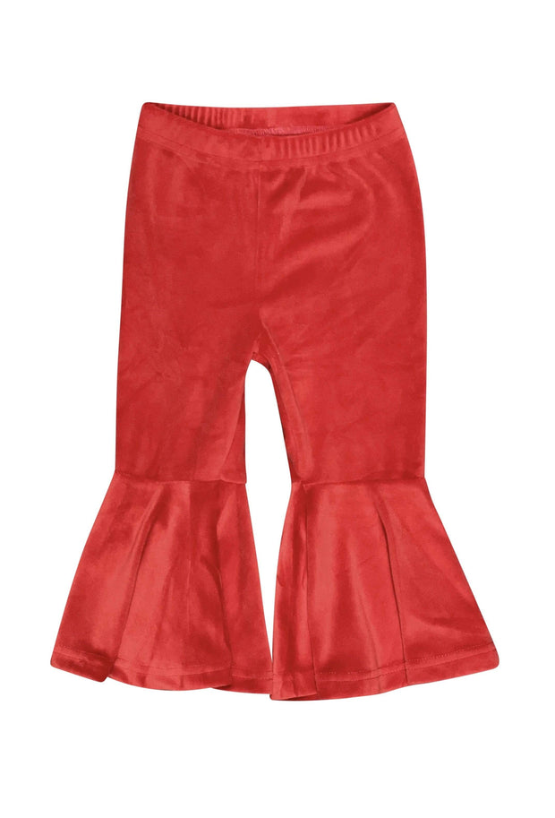 ILTEX Apparel Kids Clothing Red / X-Small (18-24 Months) Velvet Bell Bottom Pants