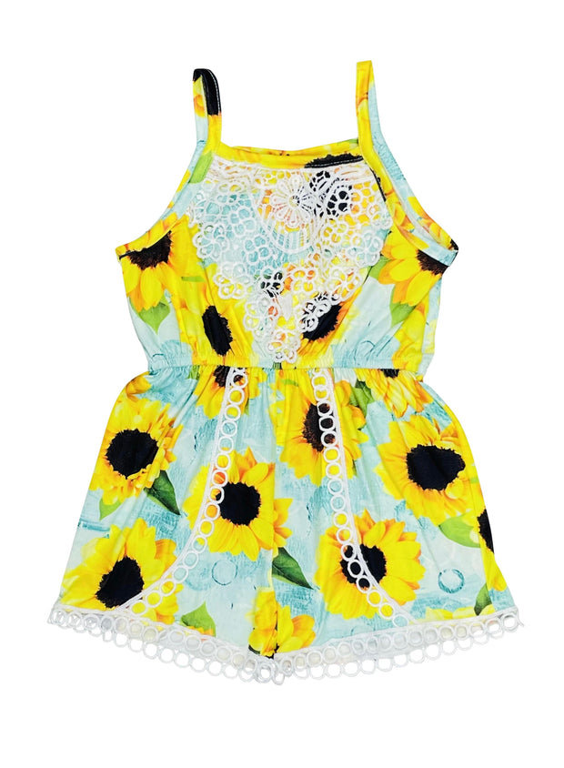ILTEX Apparel Kids Clothing Sunflower Lace Romper Kids