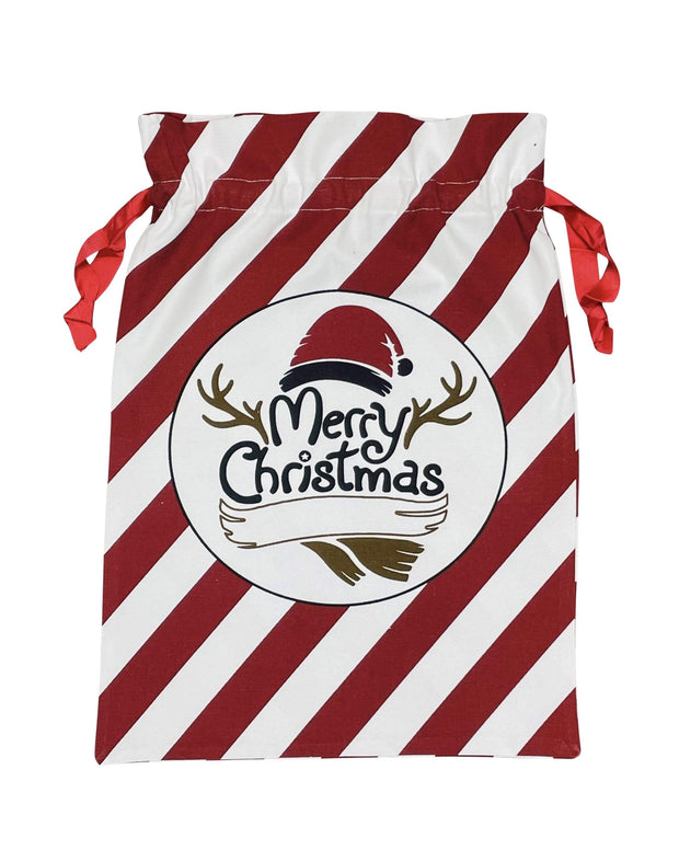 ILTEX Apparel Santa Sack - Candy Cane Mery Christmas