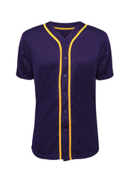 ILTEX Apparel Shirts & Tops Purple/Gold / Small Baseball Button Down Jersey Adult