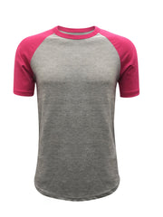 ILTEX Apparel Small / Gray/Pink Short Sleeve Raglan T-Shirt Adult