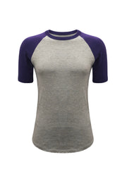 ILTEX Apparel Small / Gray/Purple Short Sleeve Raglan T-Shirt Adult