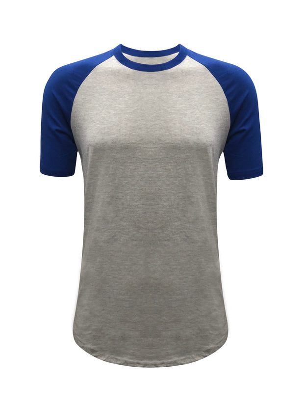 ILTEX Apparel Small / Gray/Royal-Blue Short Sleeve Raglan T-Shirt Adult