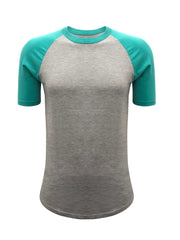 ILTEX Apparel Small / Gray/Tiffany Short Sleeve Raglan T-Shirt Adult