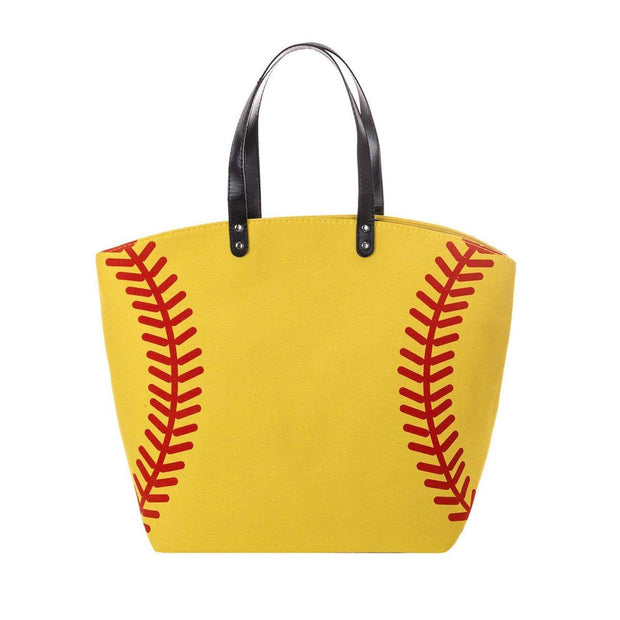 Softball Canvas Tote Bag