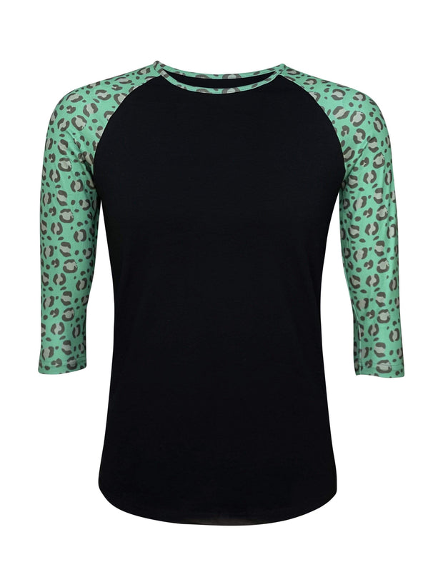 ILTEX Apparel Women's Clothing Cheetah Black Green Top