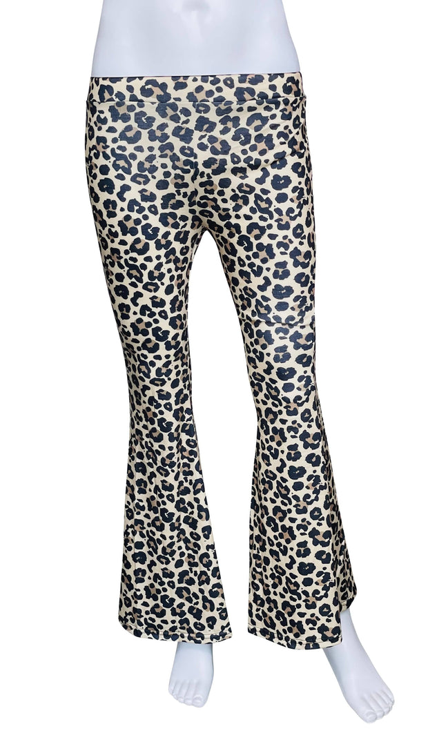ILTEX Apparel Women's Clothing Cheetah Leopard Bell Bottom Pants - Adult