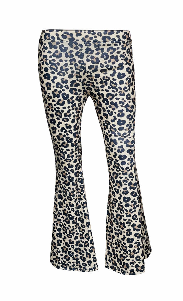 ILTEX Apparel Women's Clothing Cheetah Leopard Bell Bottom Pants - Adult