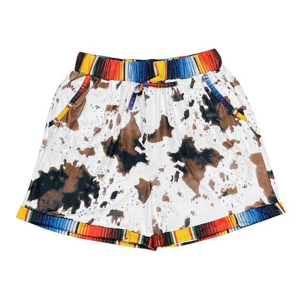 ILTEX Apparel Women's Clothing Cow Brown Serape Women's Shorts