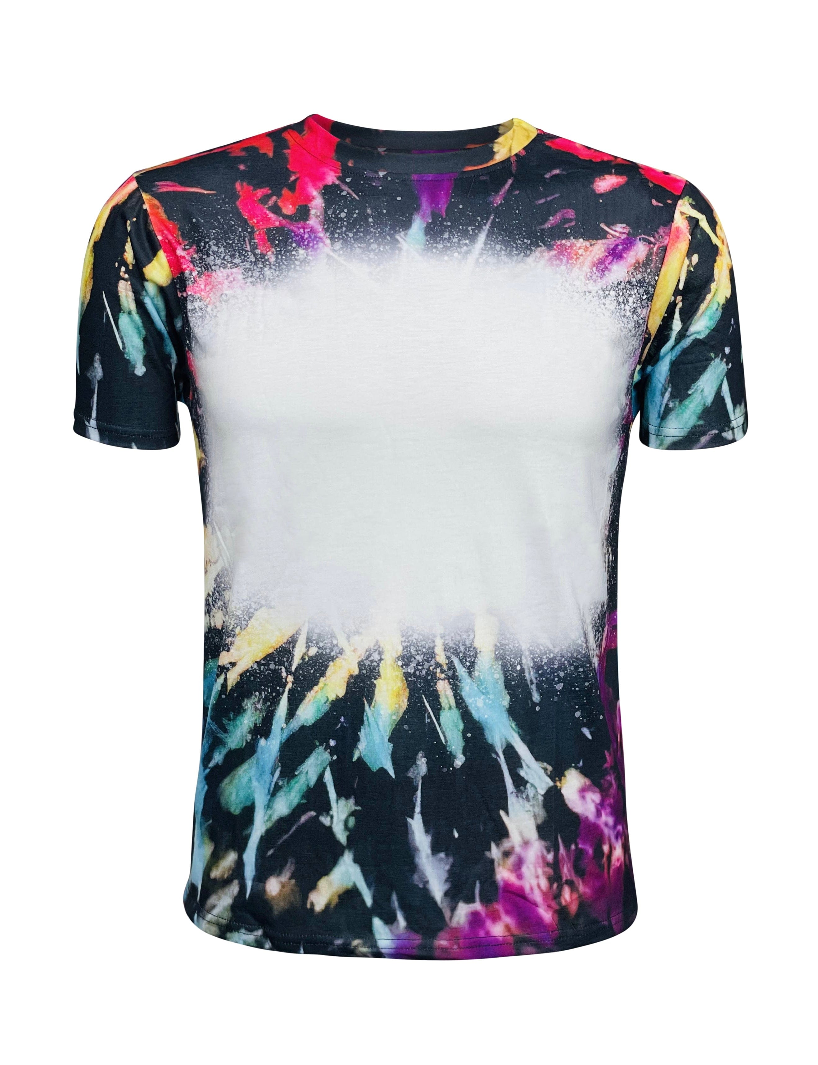 Reworked Indianapolis Colts Tie Dye Crop Top T-shirt Bleach 